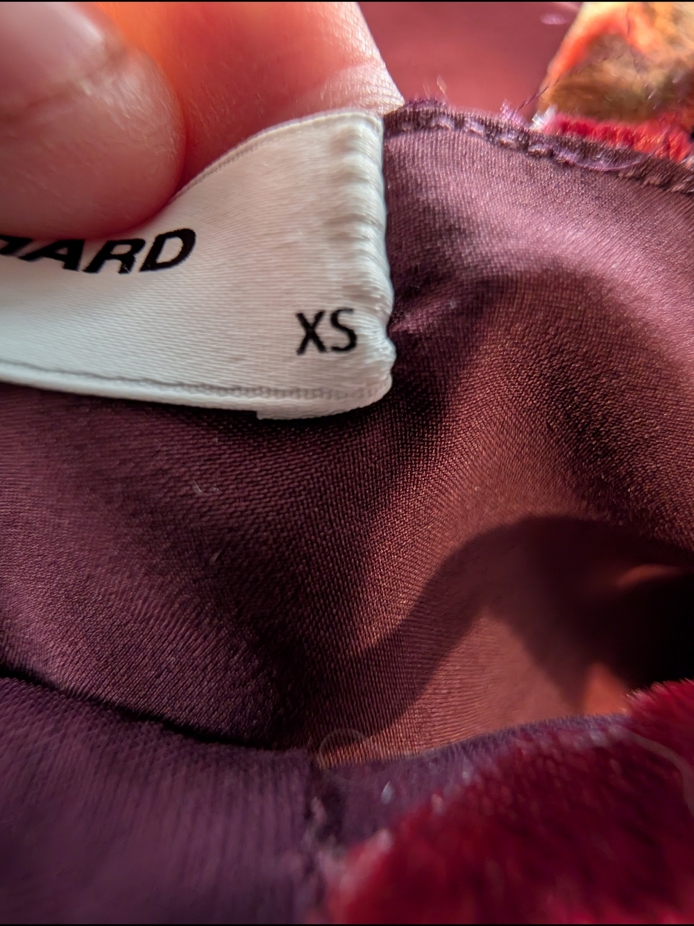 Amanda Uprichard Selah Dress, Sorrel Burnout, Women's XS, Plum/Orange - Picture 6 of 10
